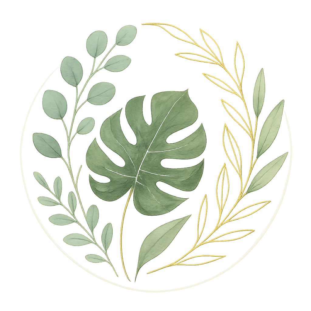 葉っぱの飾り画像